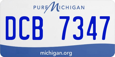 MI license plate DCB7347