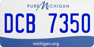 MI license plate DCB7350