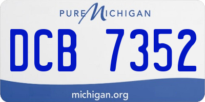 MI license plate DCB7352
