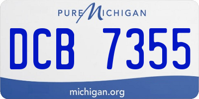 MI license plate DCB7355