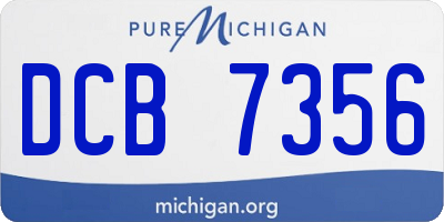 MI license plate DCB7356