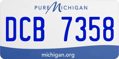 MI license plate DCB7358