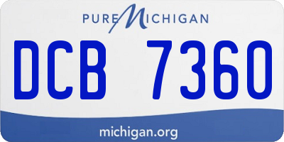 MI license plate DCB7360