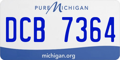 MI license plate DCB7364