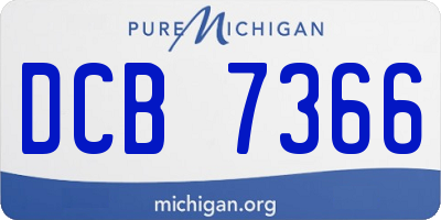 MI license plate DCB7366
