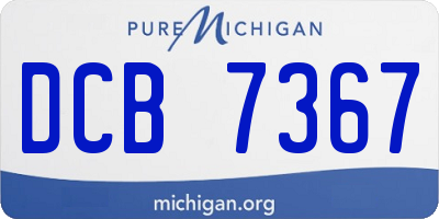 MI license plate DCB7367