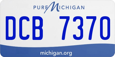 MI license plate DCB7370