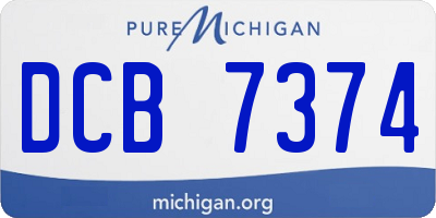 MI license plate DCB7374