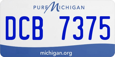 MI license plate DCB7375