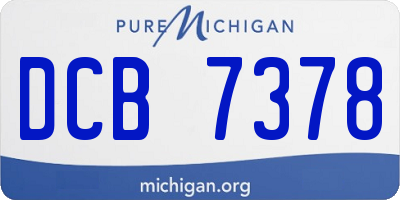 MI license plate DCB7378