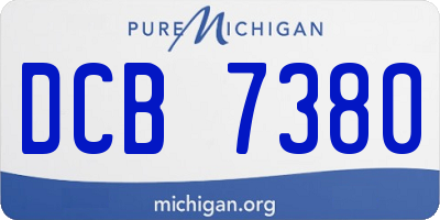 MI license plate DCB7380