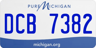 MI license plate DCB7382
