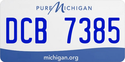 MI license plate DCB7385
