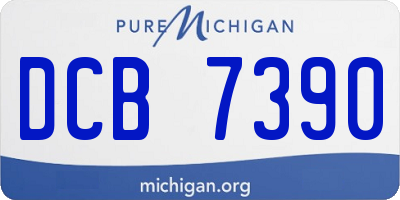 MI license plate DCB7390