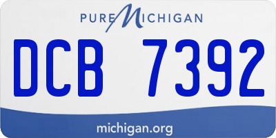 MI license plate DCB7392