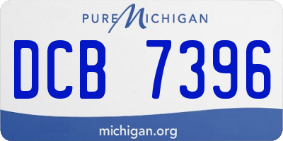 MI license plate DCB7396