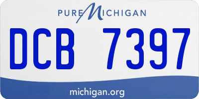 MI license plate DCB7397
