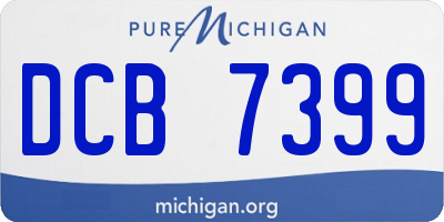 MI license plate DCB7399
