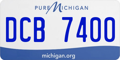 MI license plate DCB7400