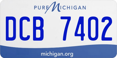 MI license plate DCB7402