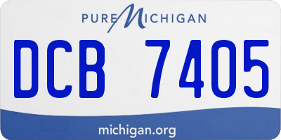 MI license plate DCB7405