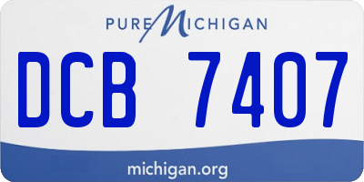 MI license plate DCB7407