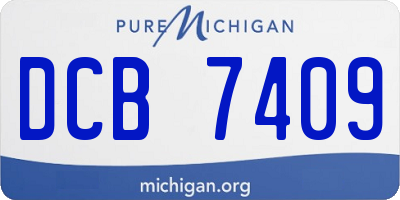 MI license plate DCB7409