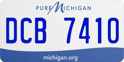 MI license plate DCB7410
