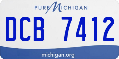 MI license plate DCB7412