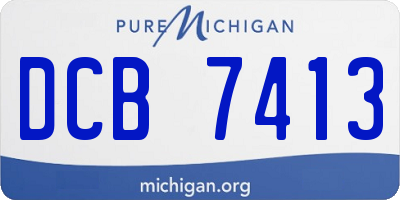 MI license plate DCB7413
