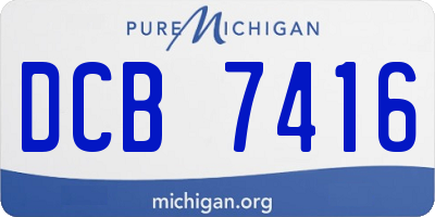 MI license plate DCB7416