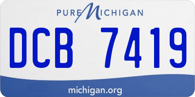 MI license plate DCB7419