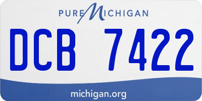 MI license plate DCB7422