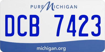 MI license plate DCB7423