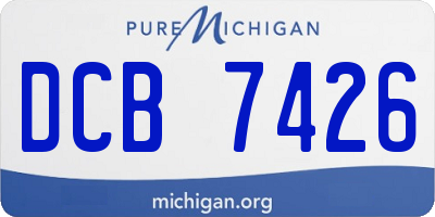 MI license plate DCB7426