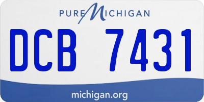 MI license plate DCB7431