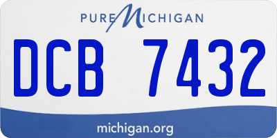 MI license plate DCB7432