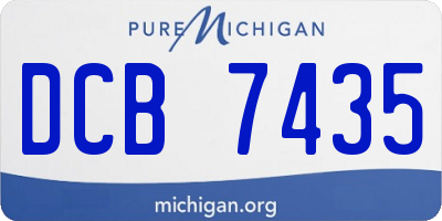 MI license plate DCB7435