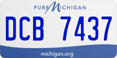 MI license plate DCB7437