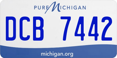 MI license plate DCB7442