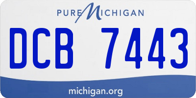 MI license plate DCB7443