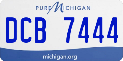 MI license plate DCB7444