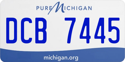 MI license plate DCB7445