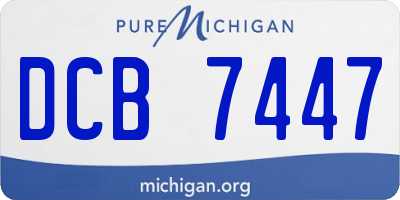 MI license plate DCB7447