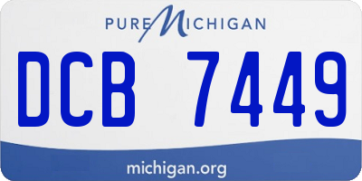 MI license plate DCB7449