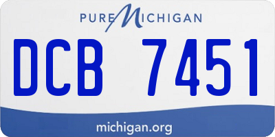 MI license plate DCB7451