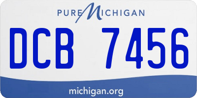 MI license plate DCB7456