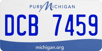 MI license plate DCB7459