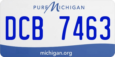 MI license plate DCB7463