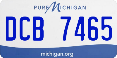MI license plate DCB7465